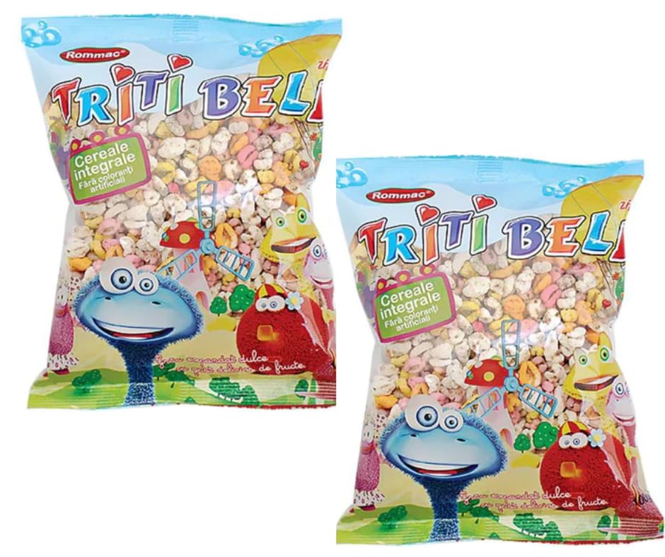 Pufarine Romanian Sweet Puffed Rice Cereals with Fruity Flavor 100g Each (Pack of 2) image 3