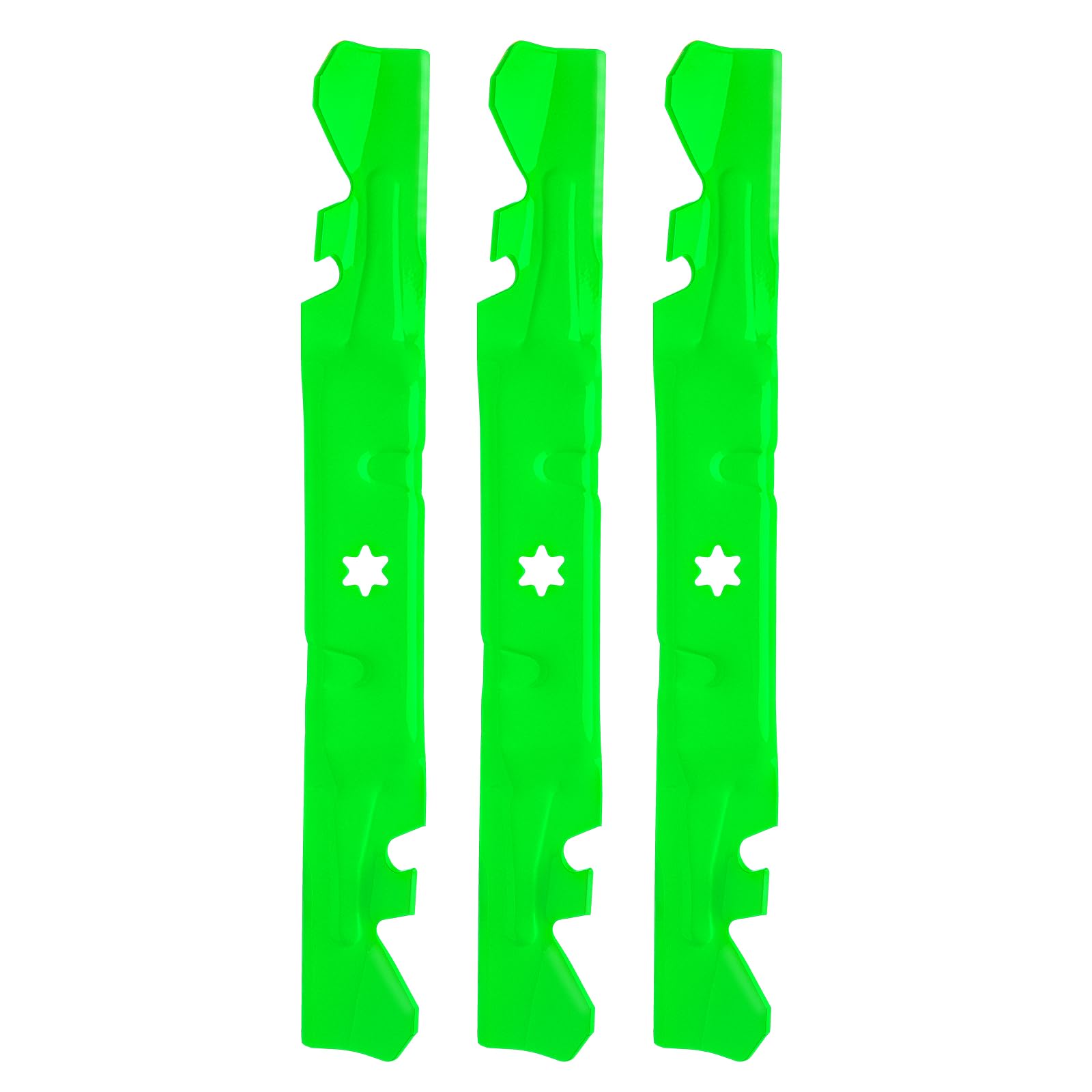 JYLEYJ 490-110-C188 Mulching Toothed Blades 60 inch Mower Deck Fit for 742-05620 742P05620 MTD Cub Cadet ZT2-60 ZT3-60 ZTS2-60 (3 Pack)