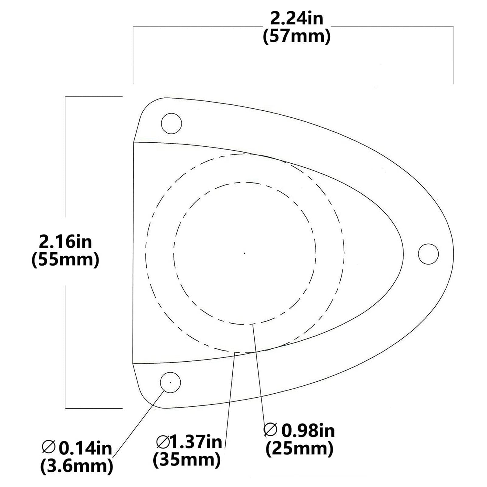 2Pcs Clamshell Vent, 2.24