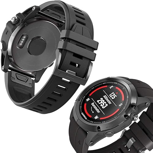 Miniatura 4 de Fenix 5X Plus - Correa de silicona para reloj, YOOSIDE de 0.086 pulgadas, ajuste rápido, impermeable, correa de repuesto para reloj Garmin Fenix