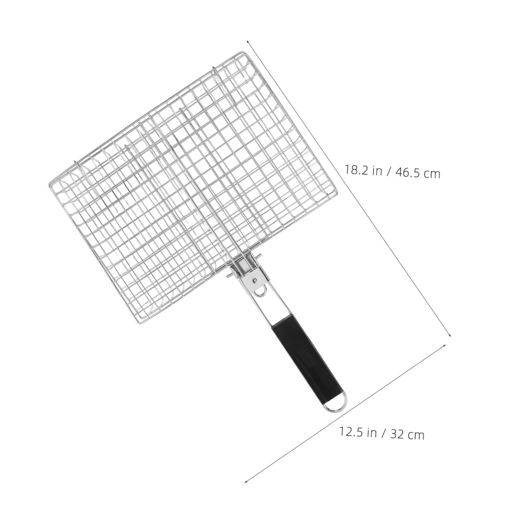 Portable Bbq Tool with Heat Insulated Handle for Fish Chicken and Vegetables for Outdoor Camping and Picnics