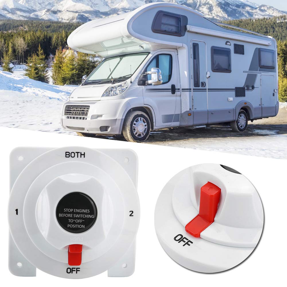Selettore batteria per barca 12-36 V ENTRAMBI/Spento Selettore isolatore per doppia batteria per barca/camper/roulotte/yacht