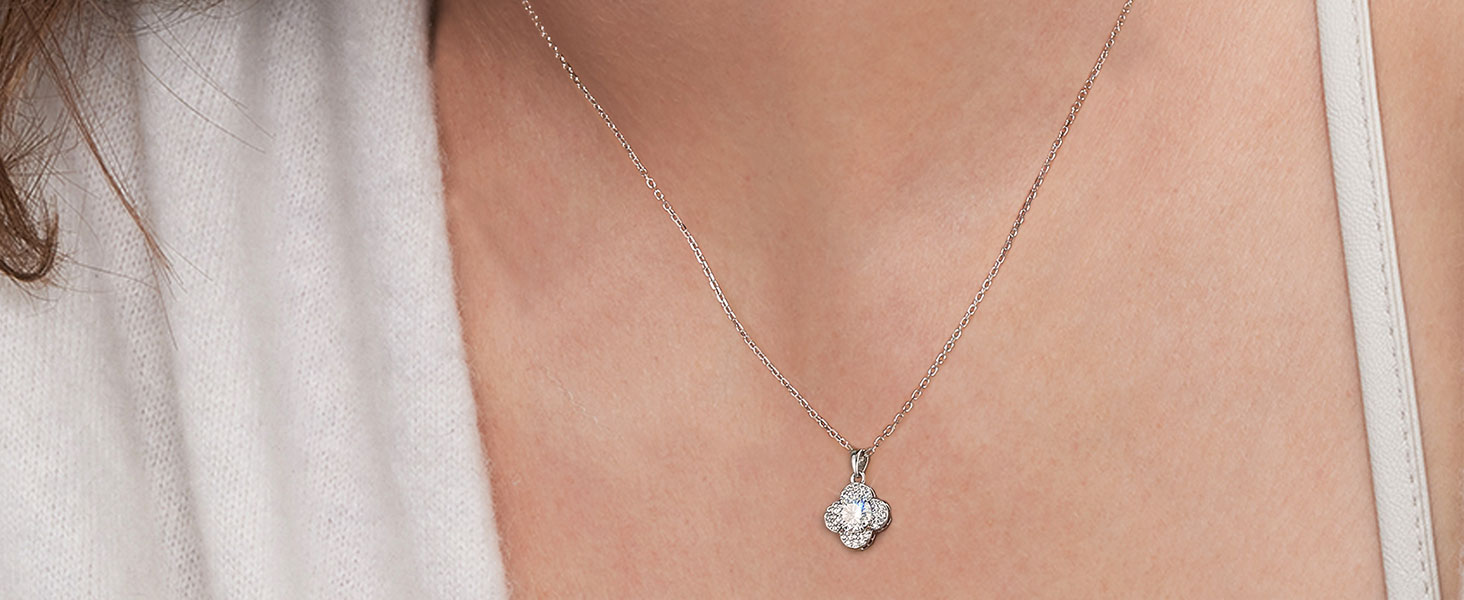Amazon | KRKC&CO モアサナイト ネックレス レディース 1.0ct Dカラー