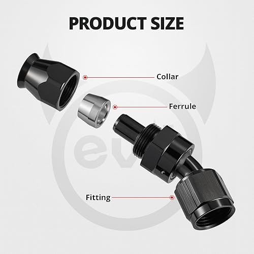 Miniatura 112 de Teflon E85 - Adaptador para manguera de combustible (NEGRO)