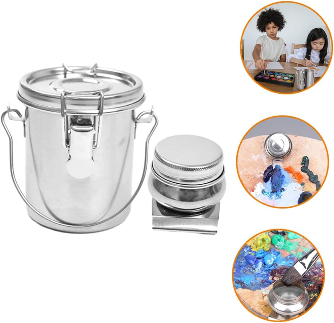 NUOBESTY Watercolor Paint Brush Cleaning Bucket Brush Washing Holder Pen Washing Barrel for Artists Schools