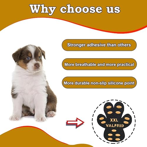 Miniatura 4 de VALFRID Almohadillas antideslizantes para patas de perro, protector de patas para evitar que los perros se resbalen en suelos de madera dura,