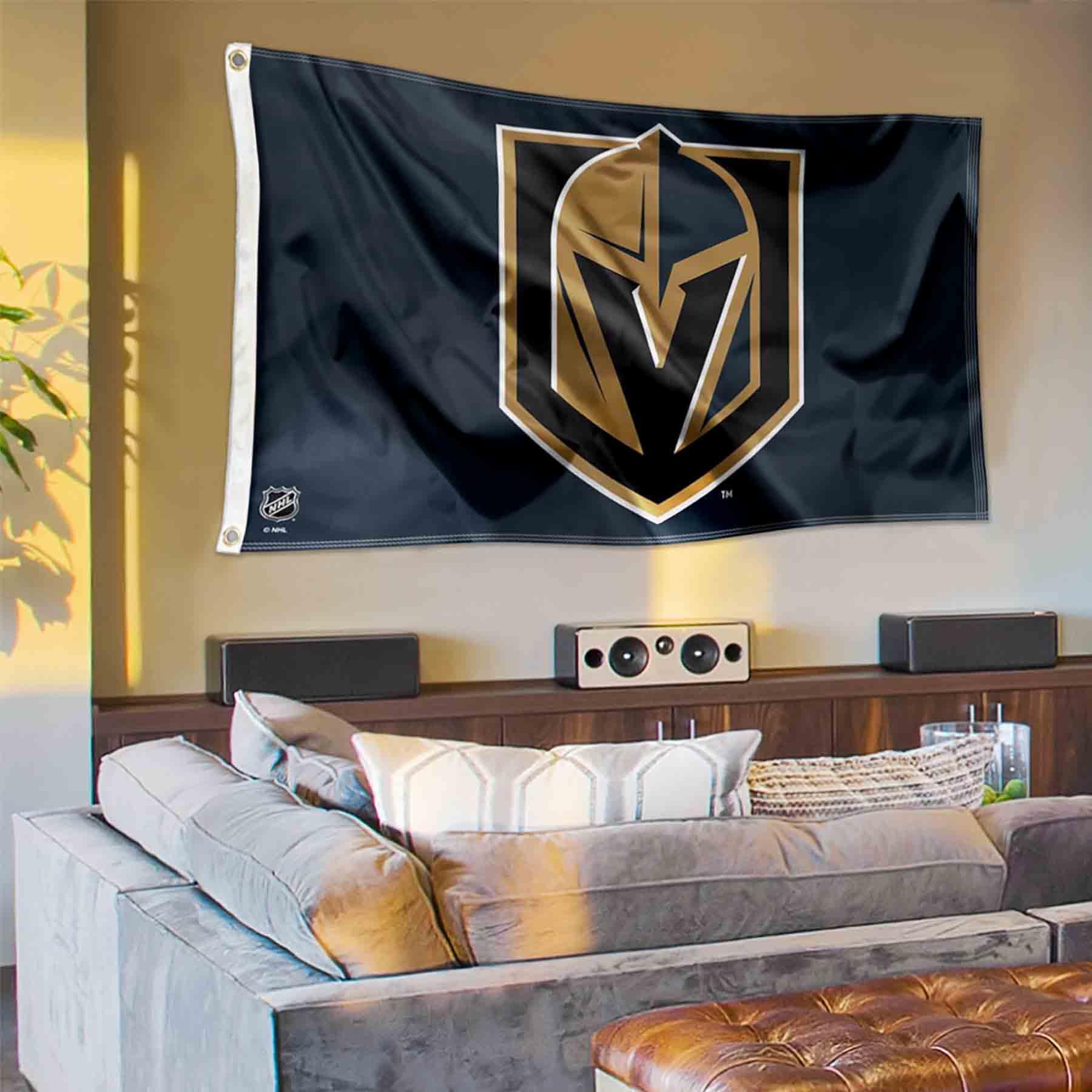 Vegas Golden Knights 2x3 Foot Banner Flag - Double Sided, Durable Polyester With Grommets