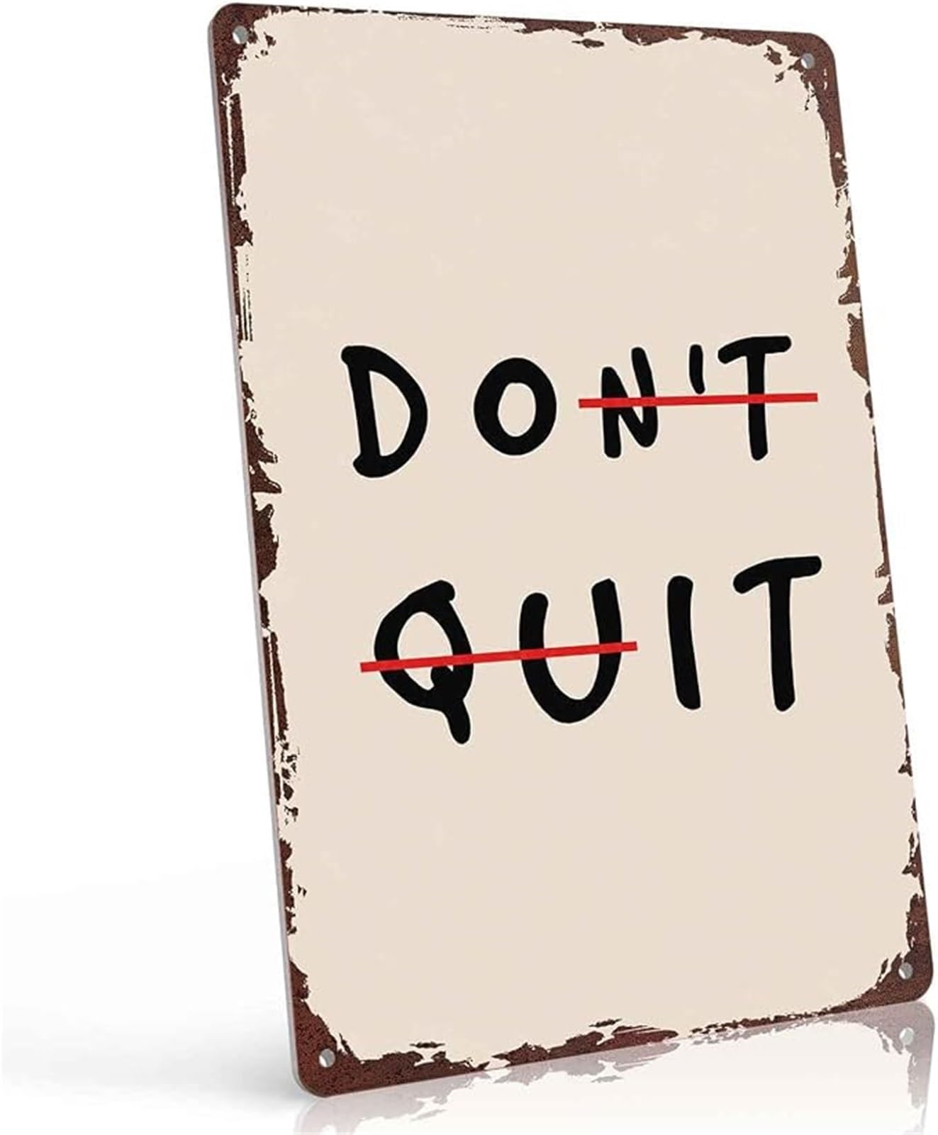 GYQYJPFZM Dont Quit Distressed Aluminum Sign Uplifting Wall Hanging for Man Cave Garage Bar Home Office 8 X 12 in