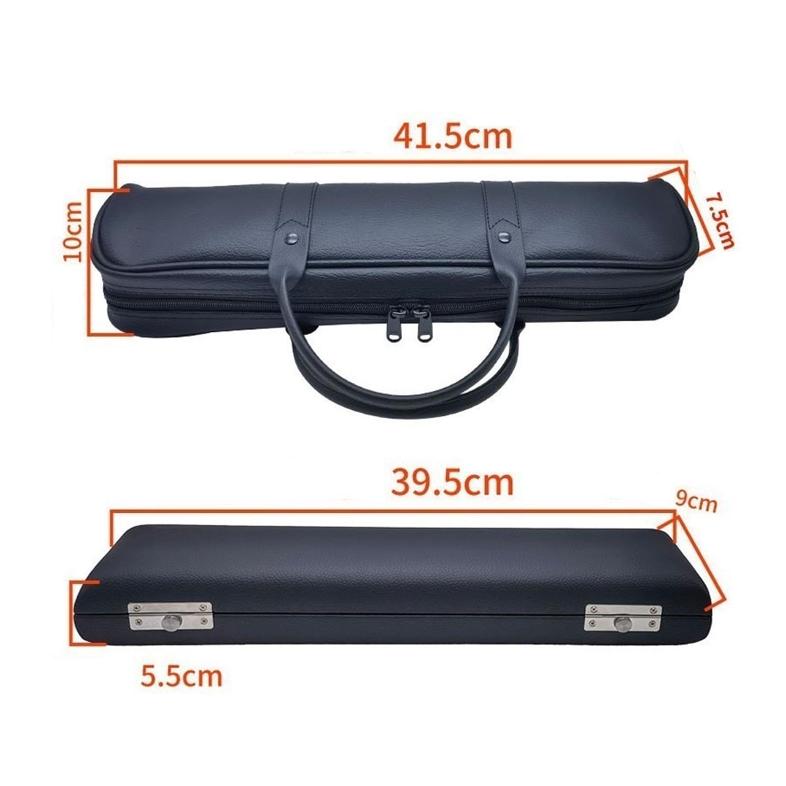 Estuche para Flauta Caja de Transporte Funda con Asa Cómoda Material PU Cuero Resistente Al Agua Interior Suave Adecuada para Músicos Clases Viajes Co, 16 Hoyos