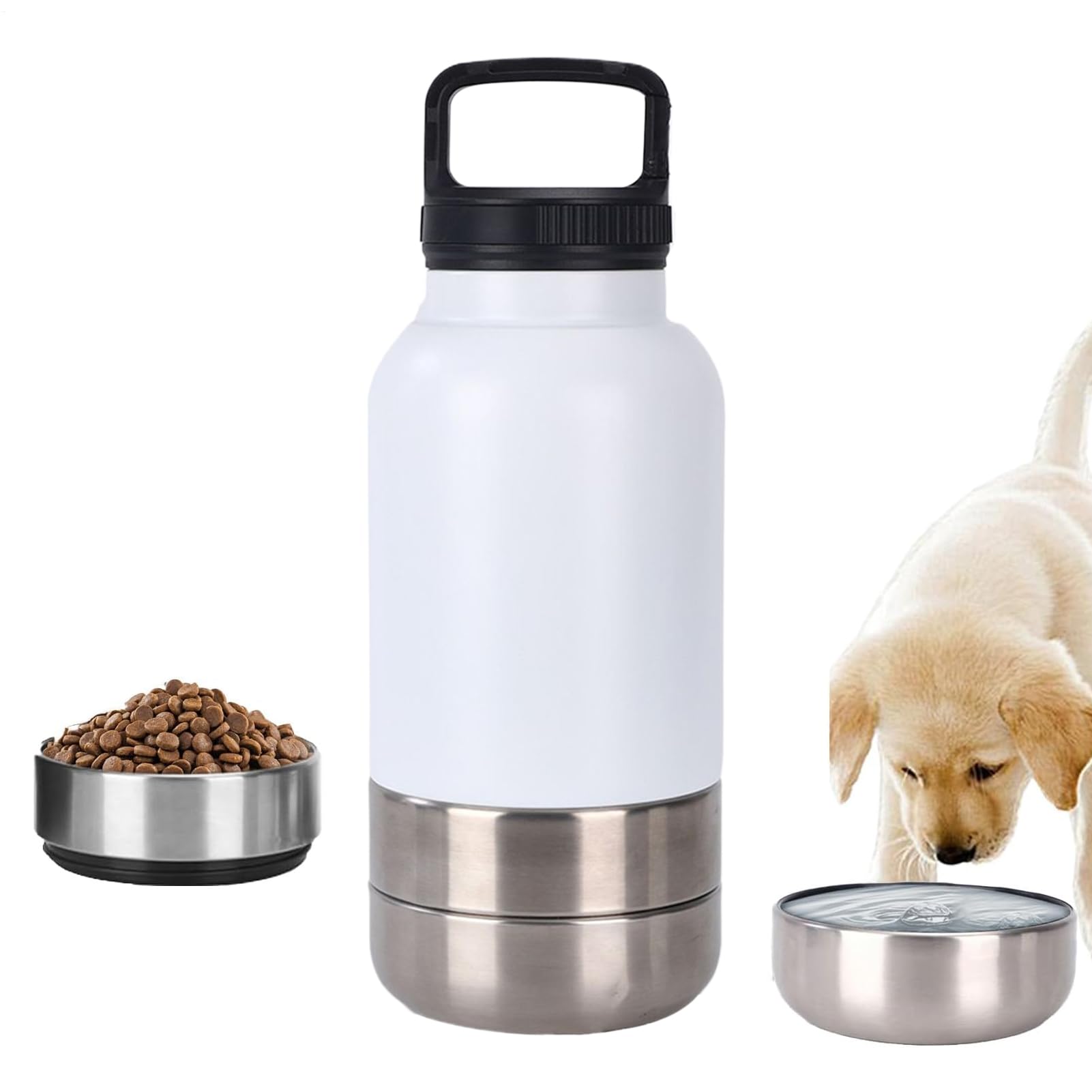 Borraccia Acqua Portatile Animali Contenitore Cibo 1520 ml Animali | Borraccia In Acciaio Inossidabile Da Cuccioli Da Outdoor Campeggio Escursionismo Picnic Passeggiate Viaggio Appartamento