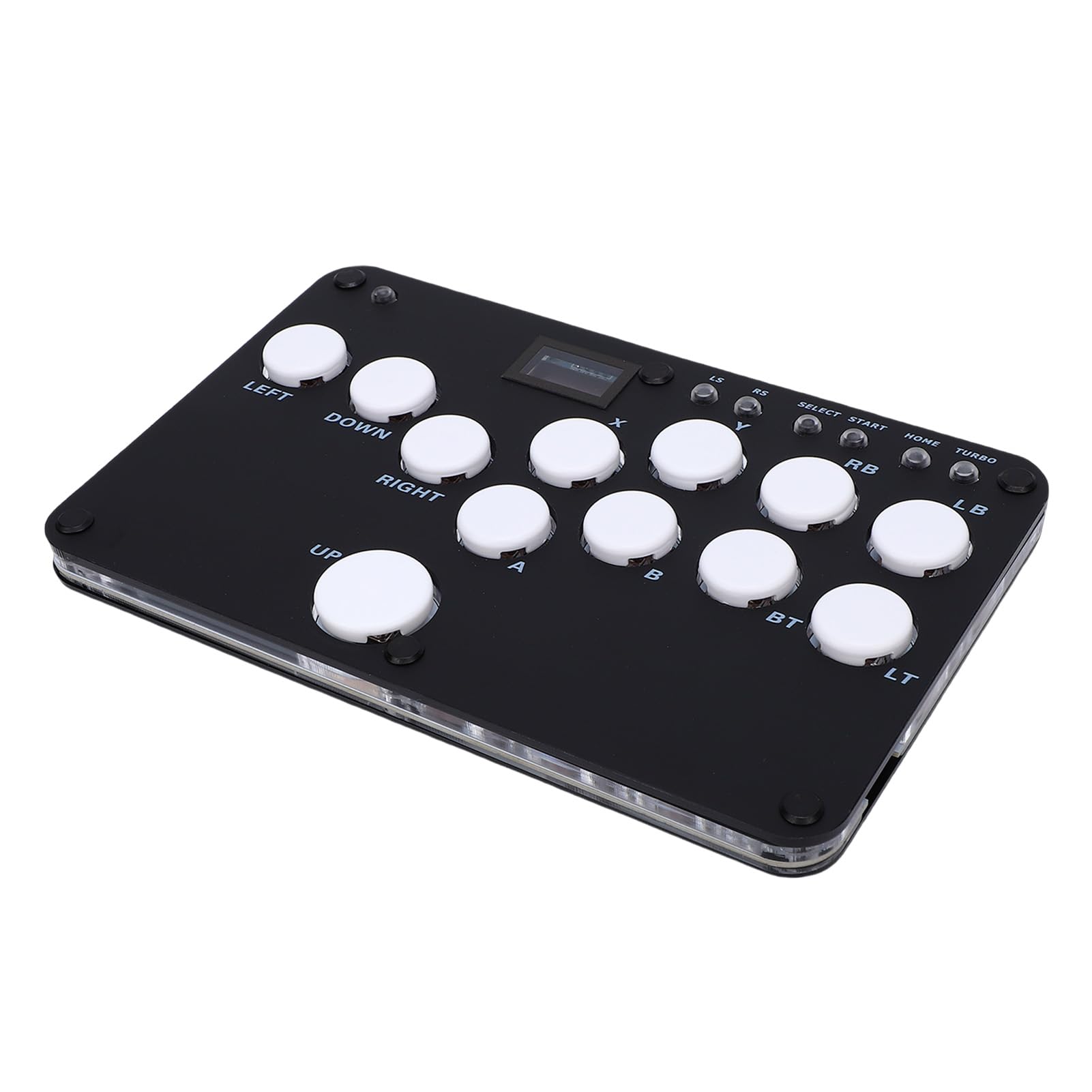 Fabater Kontroler światła RGB Fight Stick z możliwością Wymiany Podczas Pracy, Krótki Czas Oczekiwania dla Konsoli do Gier, Czarny
