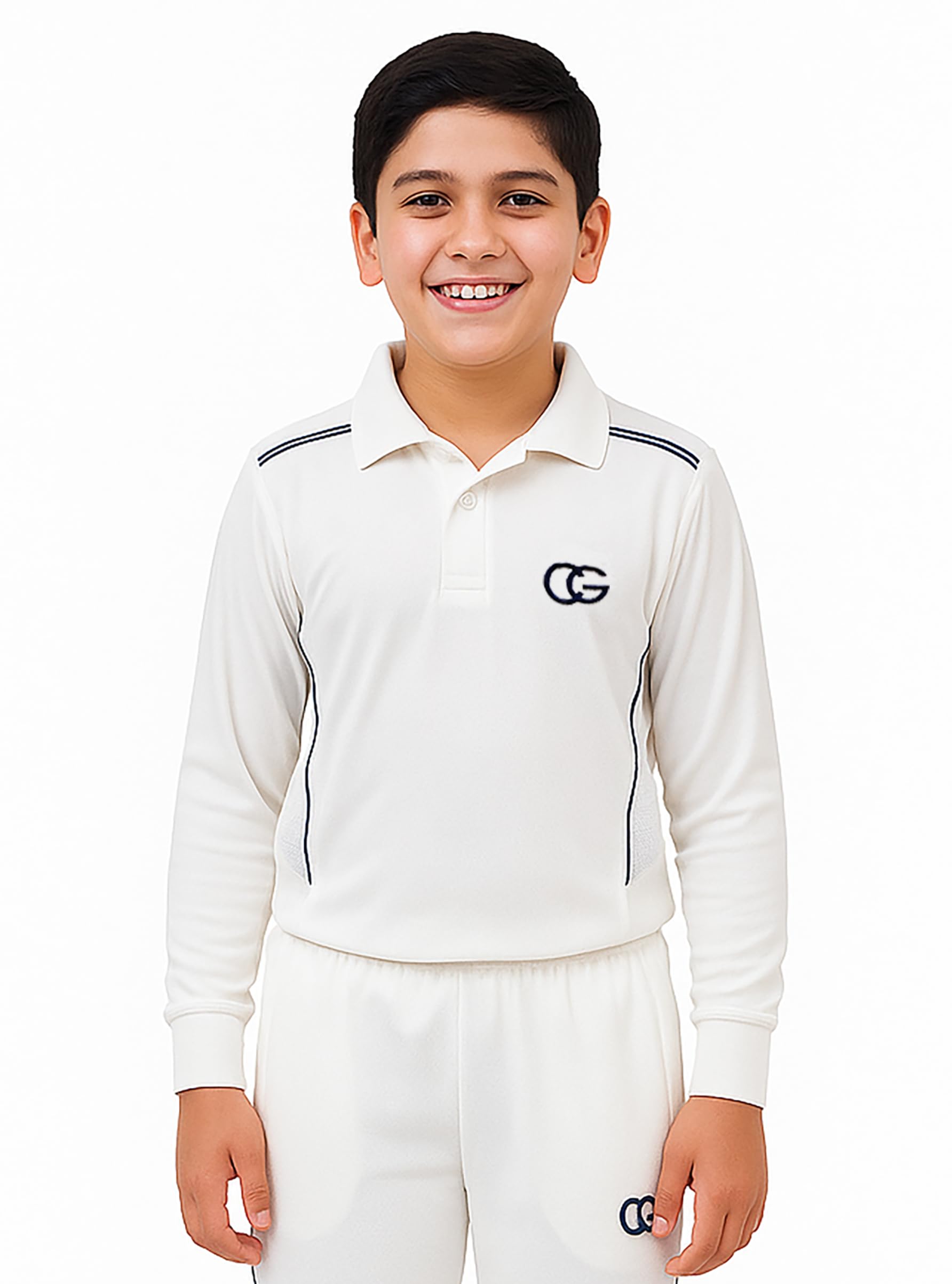 CALIGOSTLE CG Cricket T-Shirt White Full Sleeves for Boys | Kids Cricket T Shirt | Cricket Uniform | Cricket Dress Tshirt (Age 8–14)-image-38