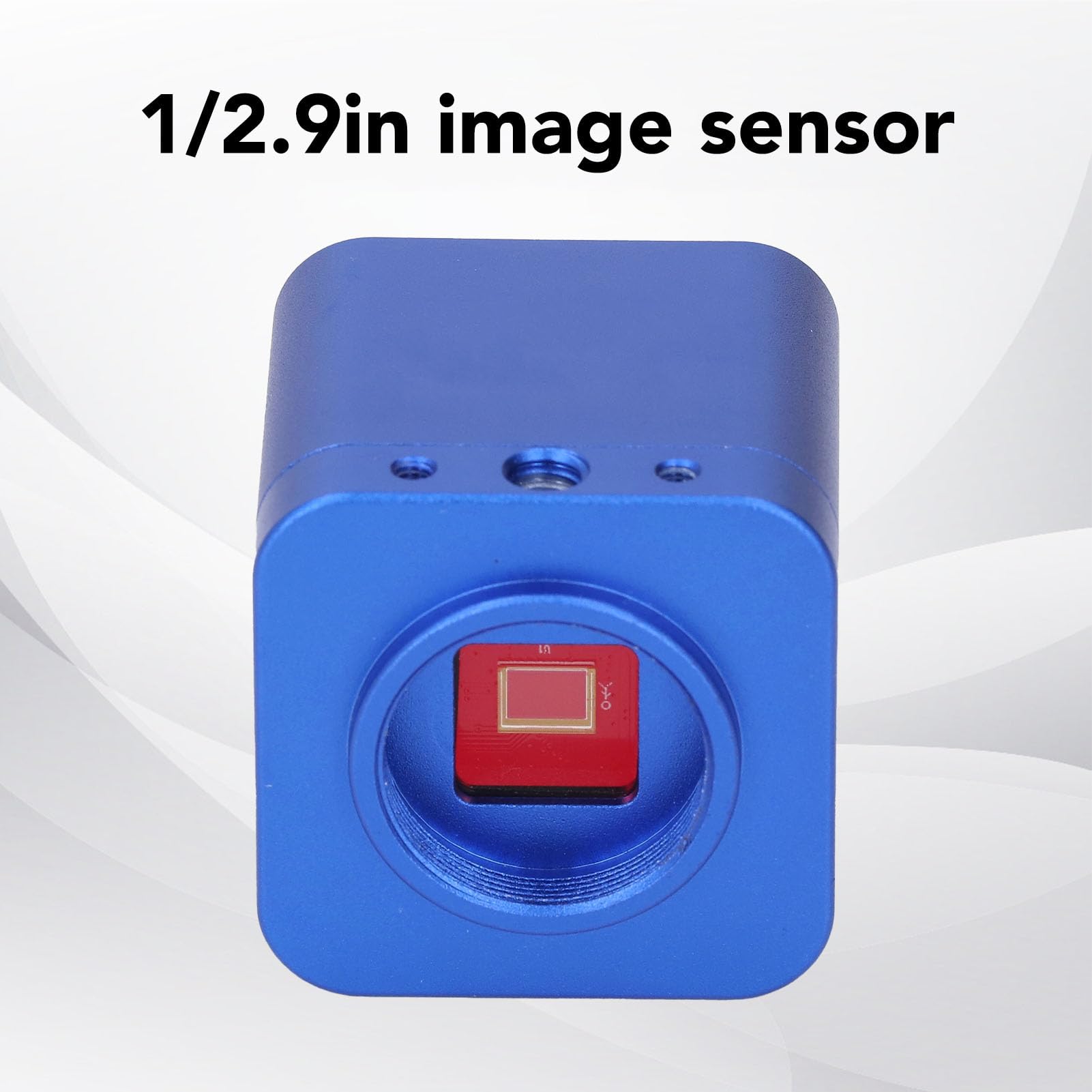 Fafeicy Cámara de Microscopio Industrial, Sensor de 24 MP con Vídeo 1080P, Ocular Digital USB con Sensor CMOS para Inspección Visual e Investigación Científica (Enchufe de la UE)