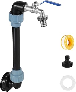 Zinc Alloy IBC Tote Tank Adapter Set, Versatile High Strength IBC Adapter Connection Kit with 3/4 Inch Standard Tap Interface, Garden Hose Faucet for 1000L Rainwater Tank Rain Barrel