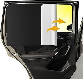 2PCS Car Side Window Sun Shades, Magnetic Sunshades for Car Windows, Front Seat Window Sunshades Privacy Curtains, Front Side Window Sun Shade Blocks Sun, Universal for Car SUV Truck (Back Seat)