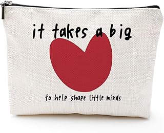 للمعلمات، لتخرج المعلمين، كتقدير وشكر للمعلمين، شنطة مكياج للمعلمات، بتصميم قلب كبير