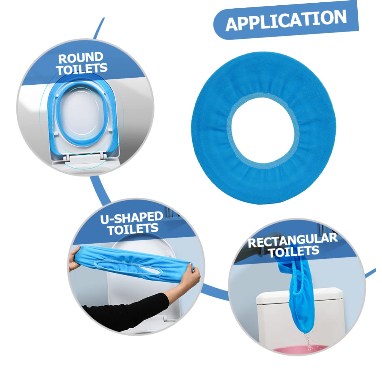 GLEAVI Thickened Comfort Toilet Seat Covers 8 Pack Disposable for Public Places