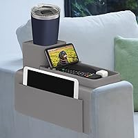 Vista 1 de Soporte para taza de sofá de silicona, bandeja antideslizante y antiderrames para reposabrazos, bandeja de silicona resistente a la suciedad