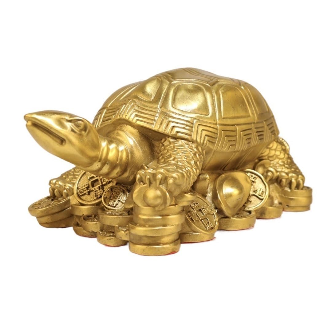 CHICKEN Bronze Living Room Ornaments Creative Brass Turtle Metal Ornaments Home Decoration Crafts Cash Register Feng Shui Sculpture Ornaments to Attract Wealth