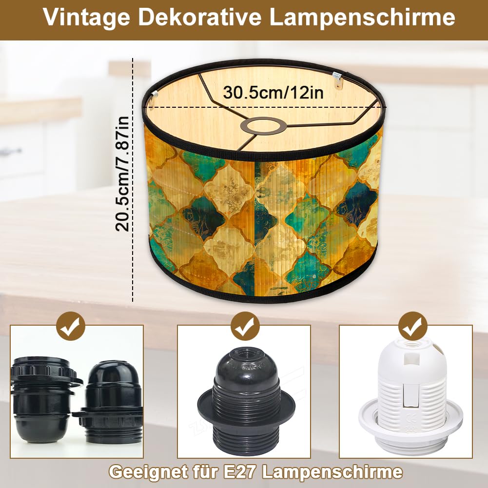 agctrler Wall Lights Decorative Lampshades 70s, Bamboo Lampshade Floor Lamp, Pendant Lamp Table Lamp, E27 Lampshade Vintage - Image 4