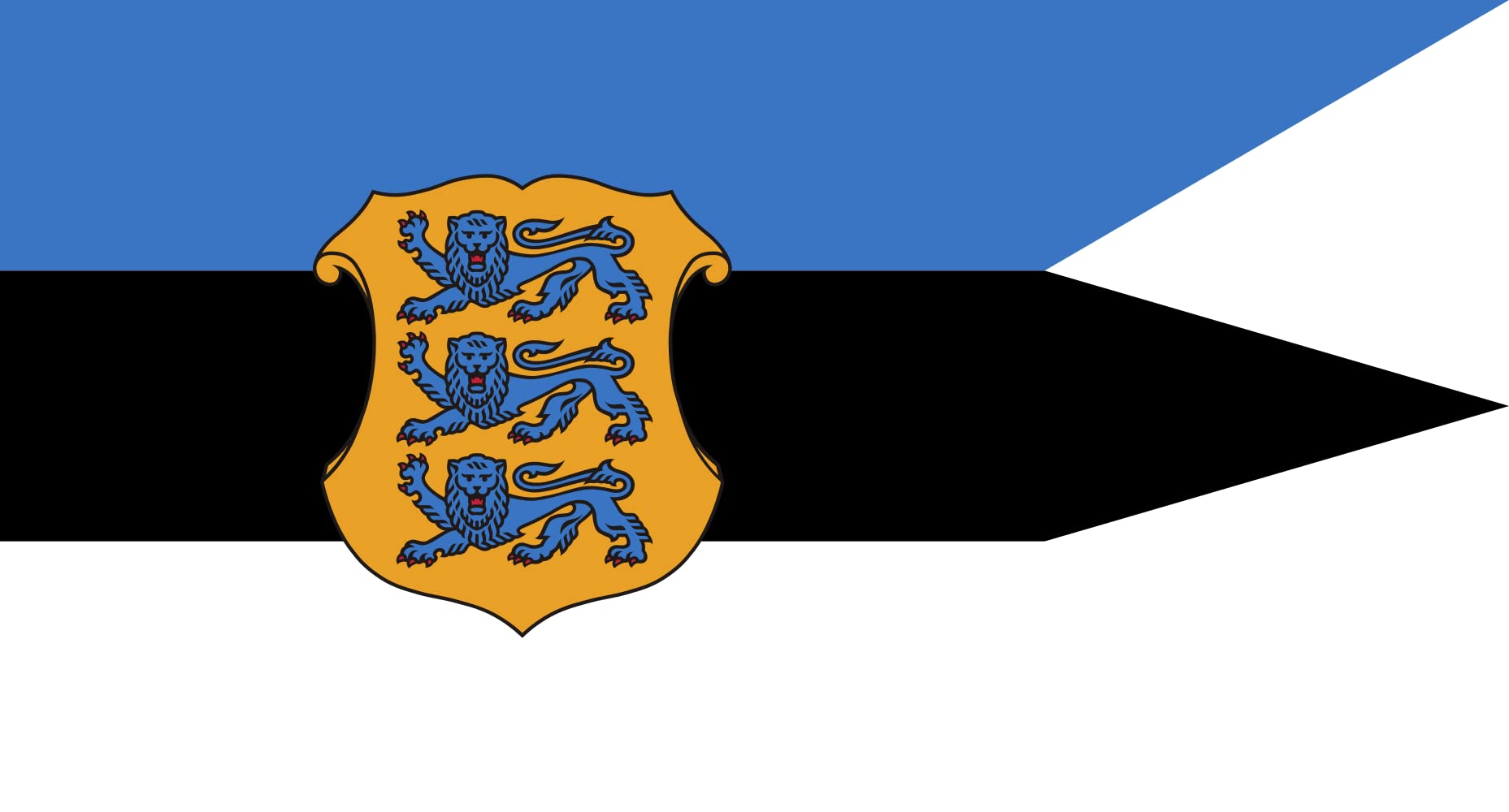 Drapeau XL Naval Ensign of Estonia | Pavillon maritime estonien de haute qualité grand format
