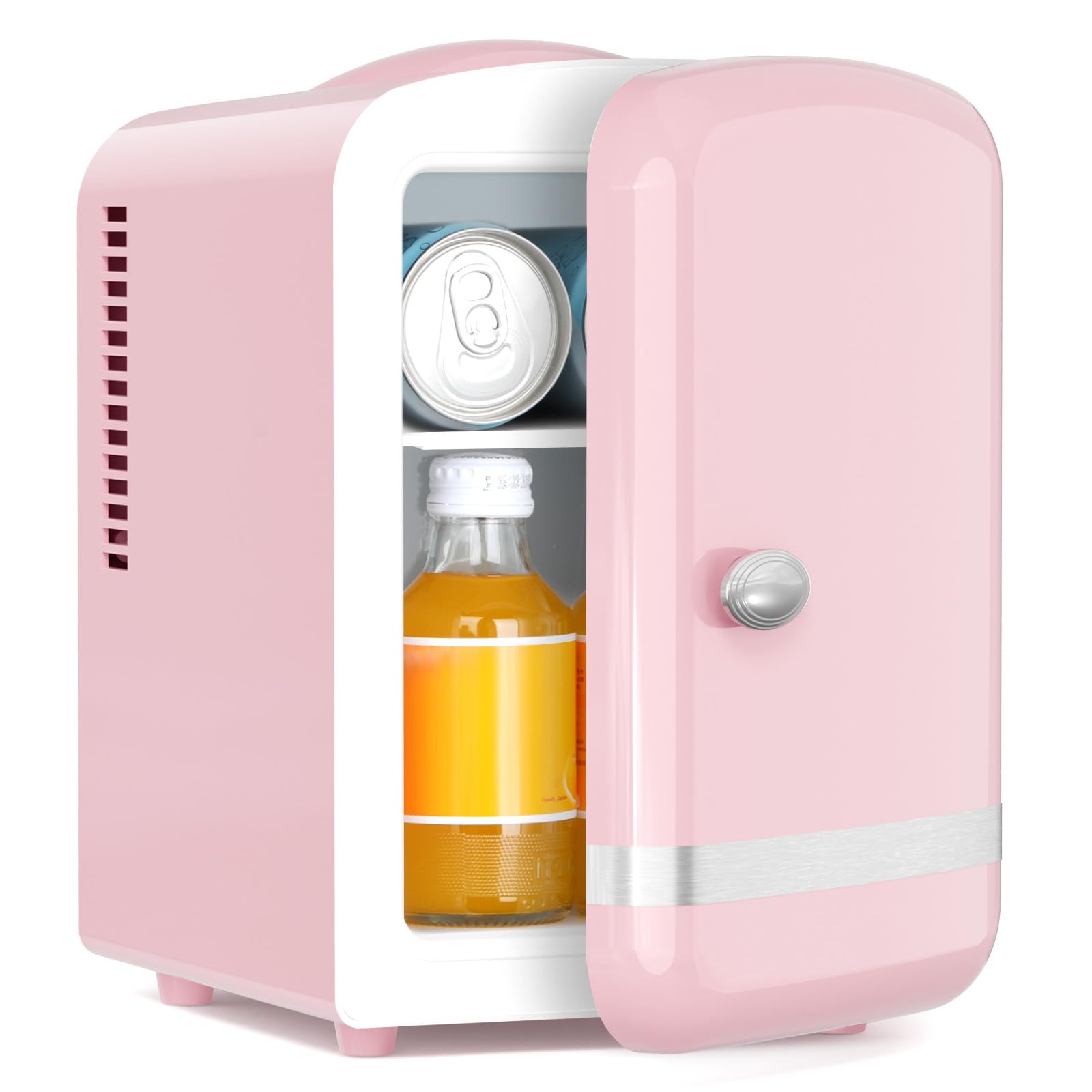 Antarctic Star 4L/6 Cans Compact Refrigerator,Portable Mini Fridge Skin Care,Cooler and Warmer for Bedroom,Car,Office & Dorm, Small Cooler for Cosmetics/Beverage/Food,PINK - compact refrigerators | Mubboo