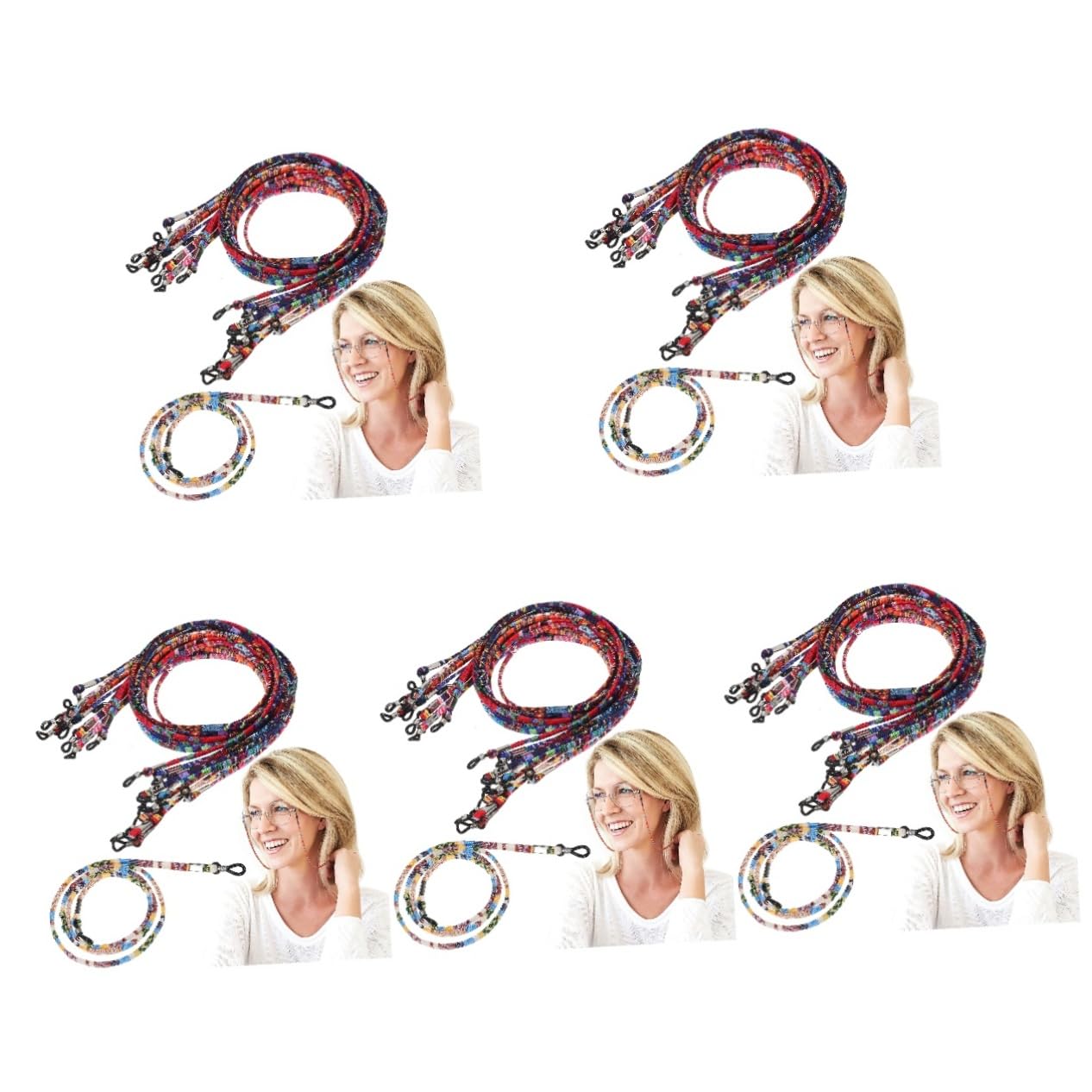 50stücke Bohemian Brillenband Bunte Brillenhalterung Anti-rutsch Brillen-schnur Für Sonnenbrillen Und Lesebrillen Modisches Eyewear Zubehör Für Stilvolle Outfits