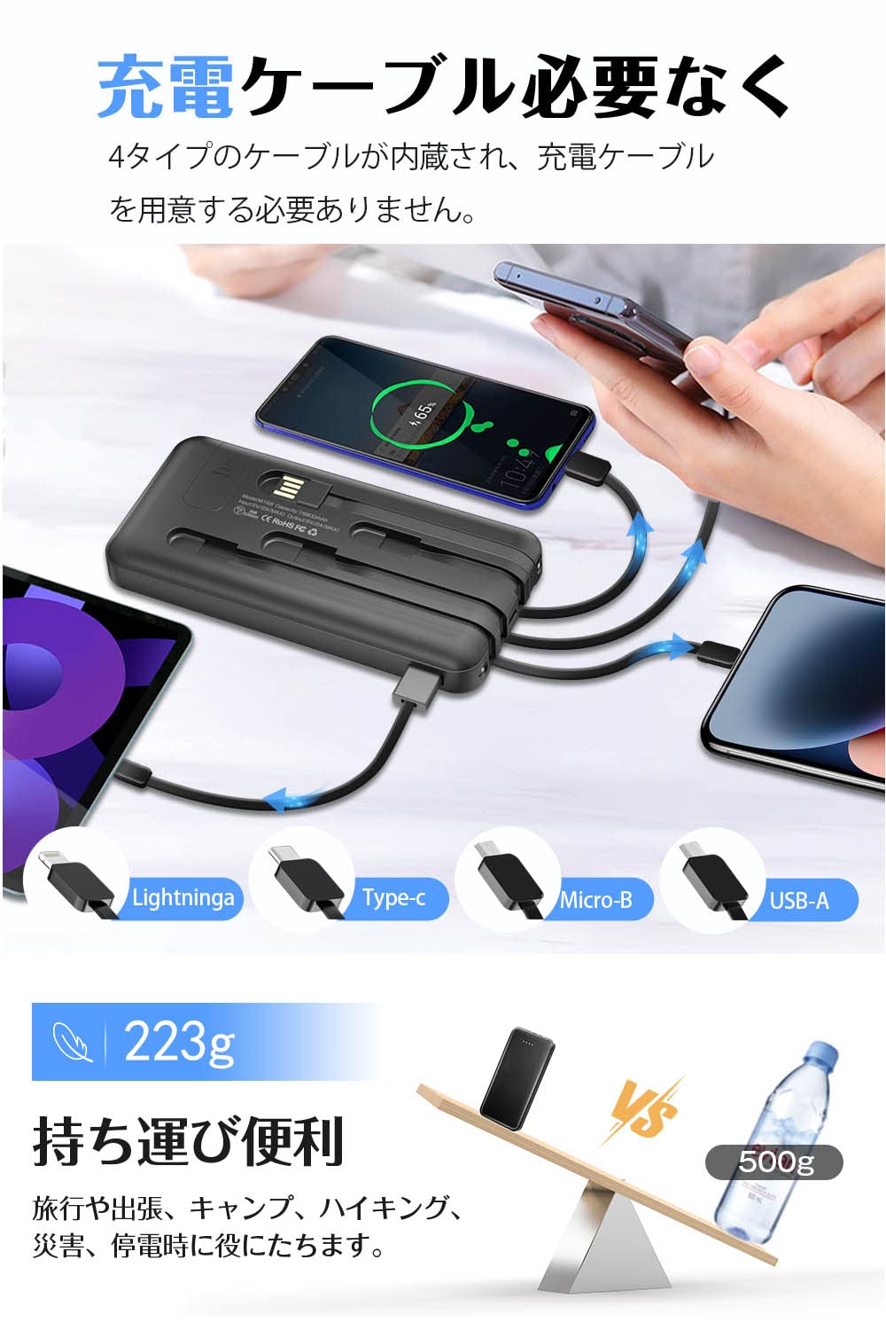 Amazon.co.jp: モバイルバッテリー 大容量 16800mah : 家電＆カメラ