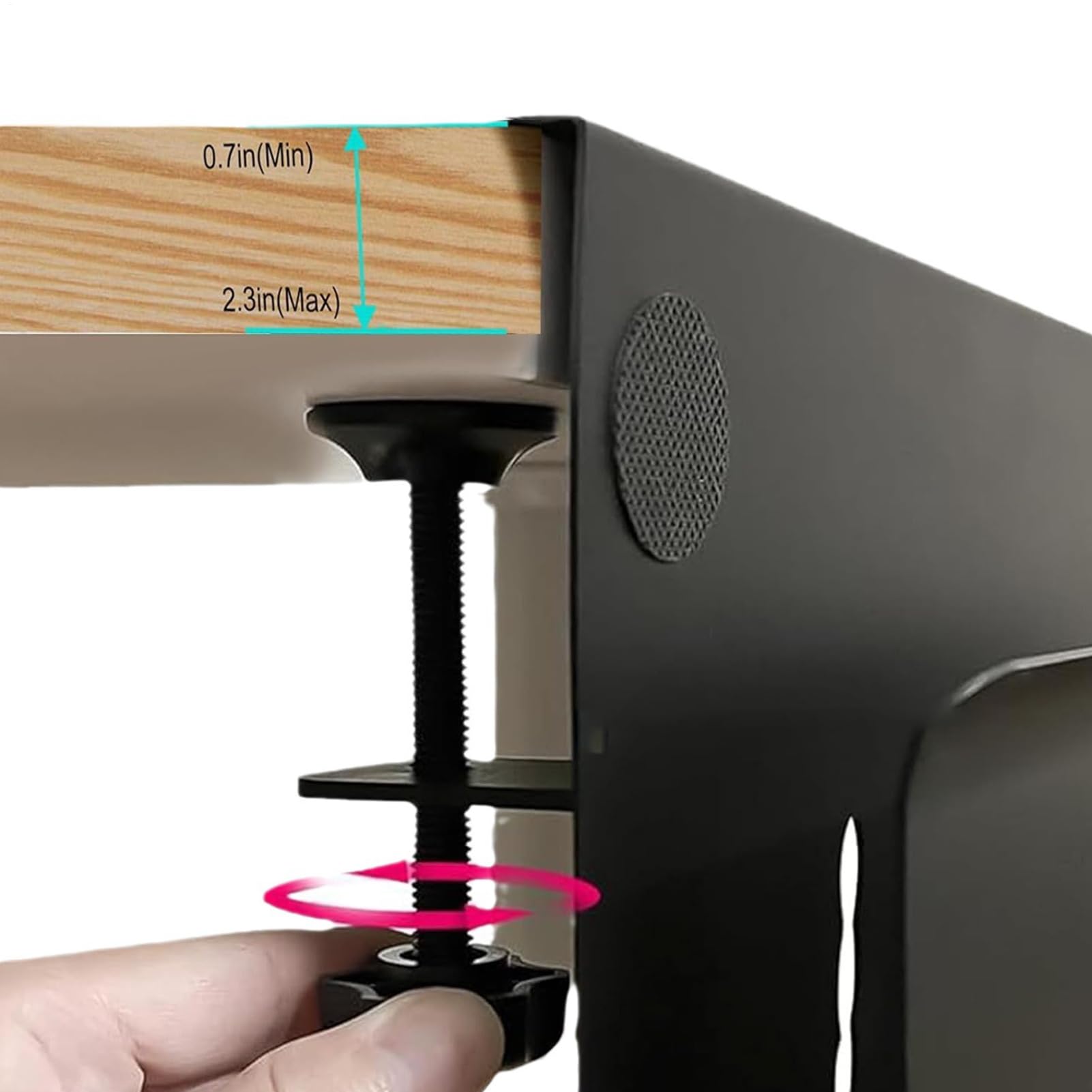 Supporto per laptop laterale da scrivania, supporto verticale per | laptop in lega di alluminio, organizer da scrivania multifunzione, supporto laterale portatile per dissipazione del calore