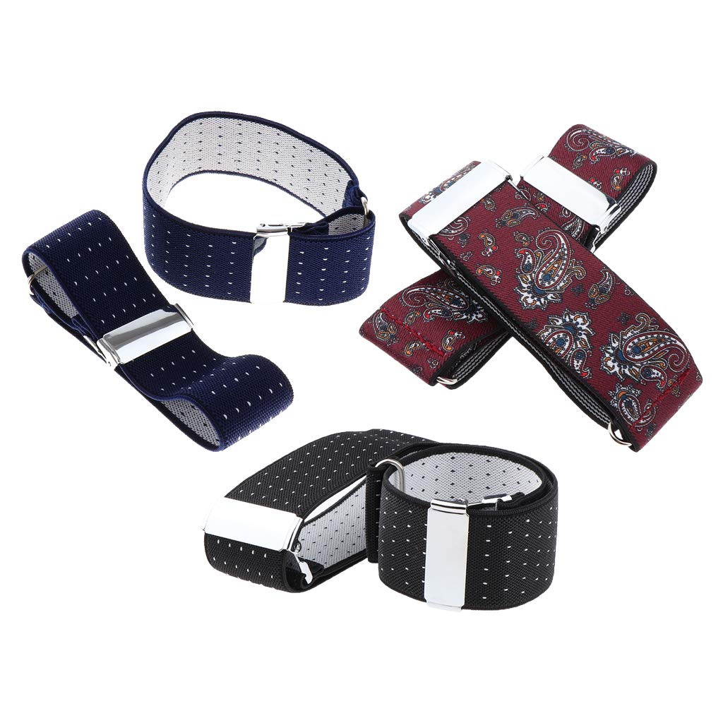 Harilla Women's Multicoloured 6X Anti-Slip Shirt Sleeve Garters Holder Adjustable Stretch Armbands For Men