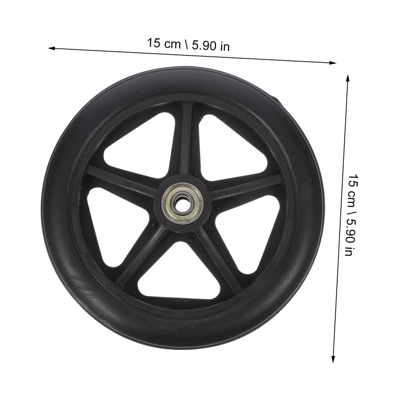 Mikikit Rueda Delantera para Silla de Ruedas Material Abs y Acero de Repuesto Ligeras y Resistentes para Uso Interior y Exterior