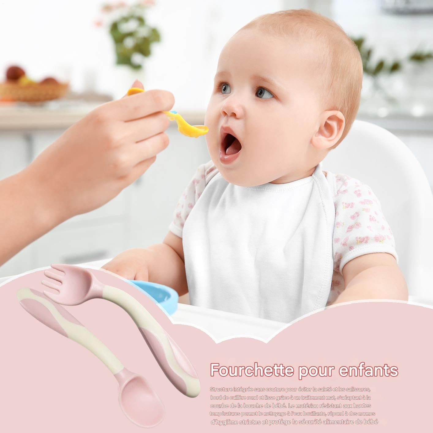 Set De Fourchette Et Cuillère Pour Bébé - Couverts Premiers Ustensiles Sevrage Alimentaire