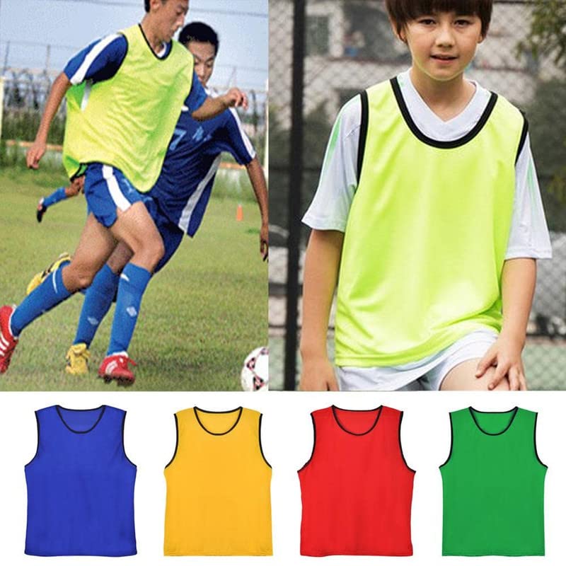COUGAR Micro Mesh Training Bibs, Men's Vests for Football Soccer Basketball Volleyball for Outdoor Track and Field (Set of 11)-Lime 1