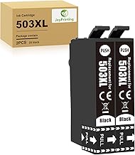 JoyPrinting 503XL Schwarz Tintenpatronen Kompatibel für Epson 503 503 XL Patronen Multipack für Epson Expression Home XP-5200 XP-5205 Workforce WF-2960DWF WF-2965DWF, 2Pack