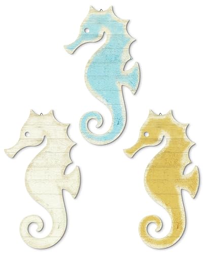 Putuo Decor 3-Piece Seahorse Wall Decor Set - Ocean Themed