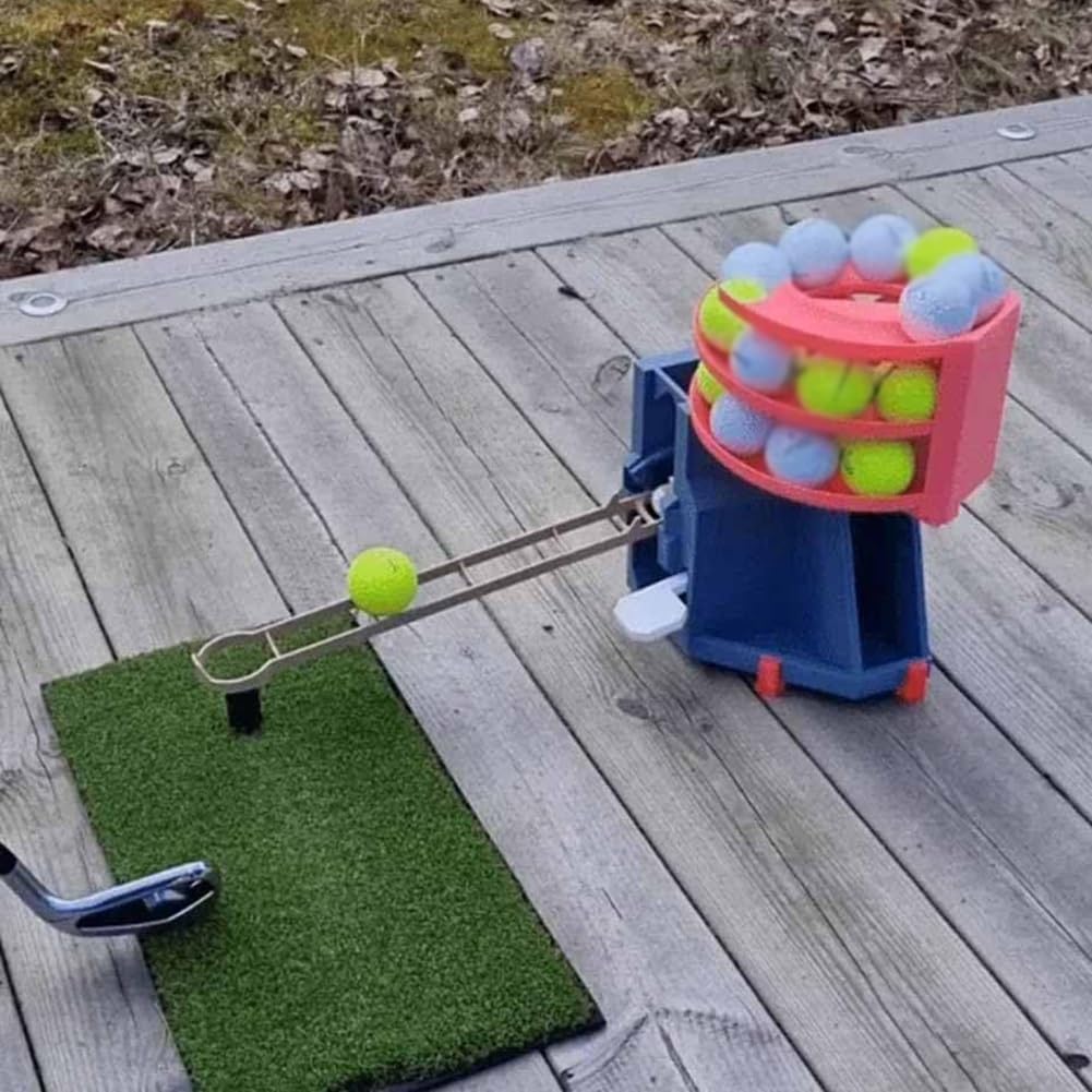 Range Reload Golfballwerfer Pro, Golfballspender Mit Fußpedal, Automatische Abschlagmaschine Für Golfübungen Im Innen- Und Außenbereich, Große Kapazität Für 25 Golfbälle Für Golfliebhaber