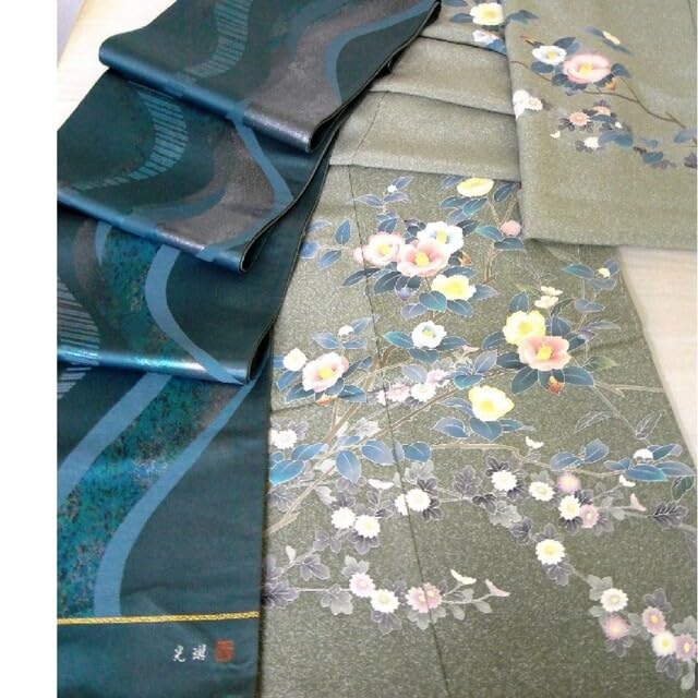 高級手縫仕立済 新品 京友禅・タタキ染・四季花柄訪問着＋西陣織袋帯セット 式典 Amazon.co.jp: 高級手縫仕立済 京友禅・タタキ染・四季花柄訪問