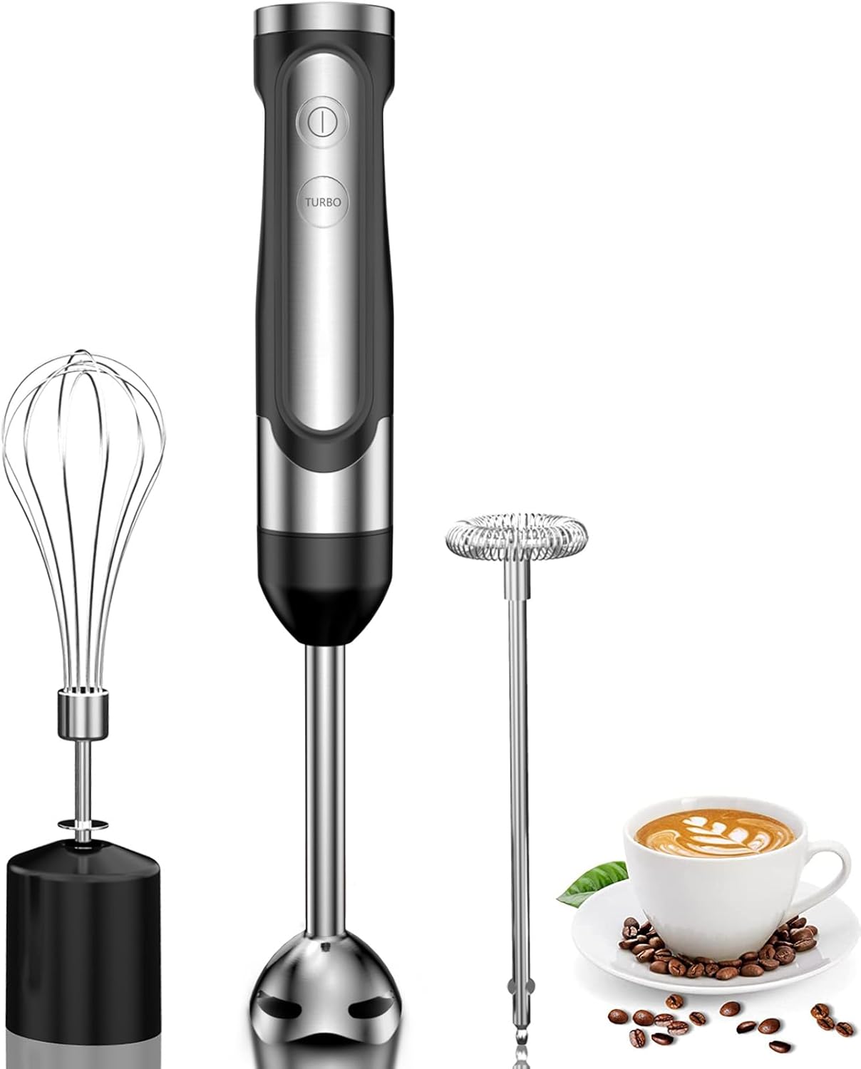 LINKChef Immersion Blender, Reinforced 800 Watts Hand Blender, 5 Speed