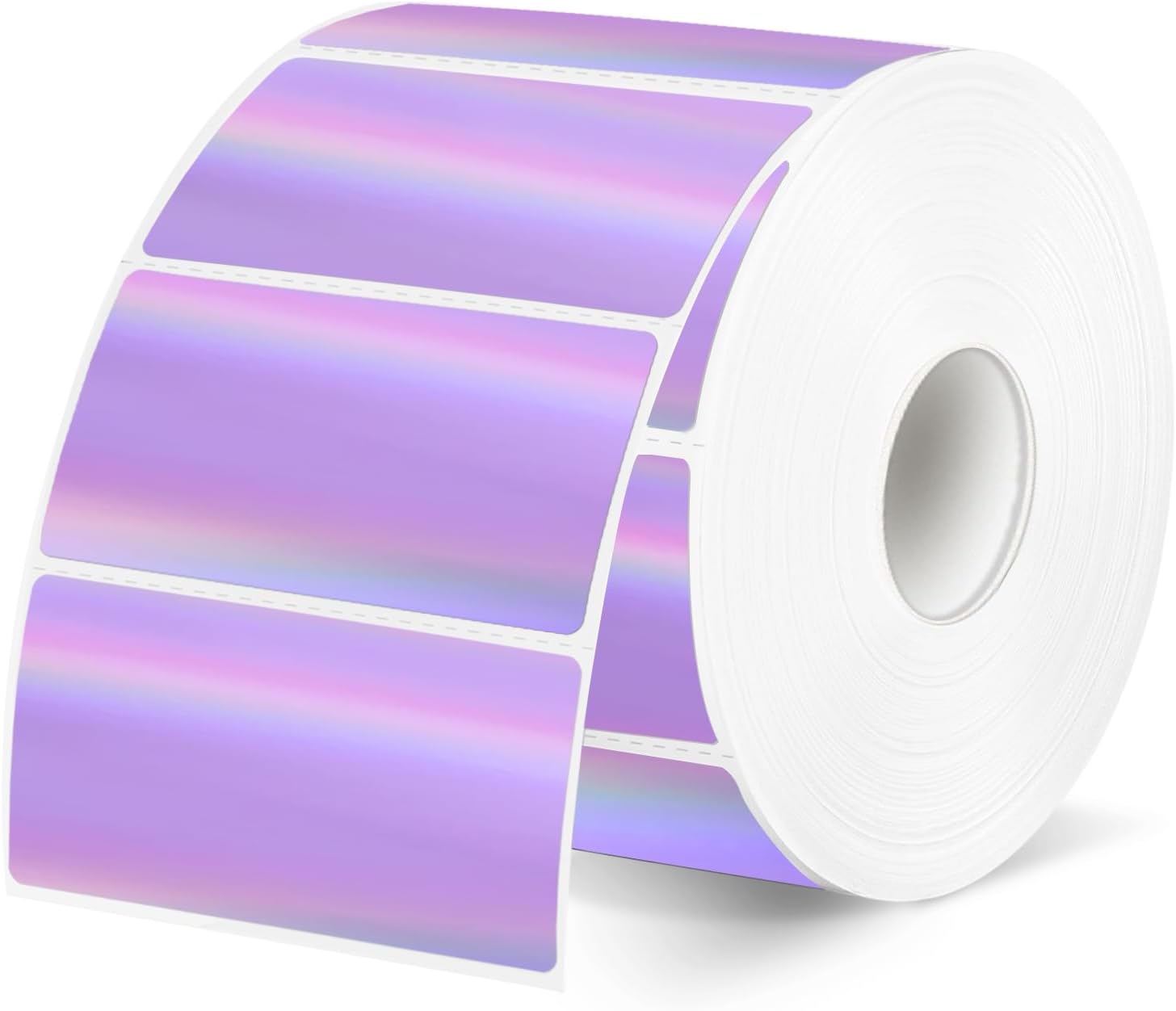 Yegawen Direct Thermal Label 2x1 Inch- Barcode Labels- Holographic Thermal Sticker Labels for Address, Shipping, Compatible with Rollo Label Printer & MUNBYN& Zebra (300 Sheets/Purple)