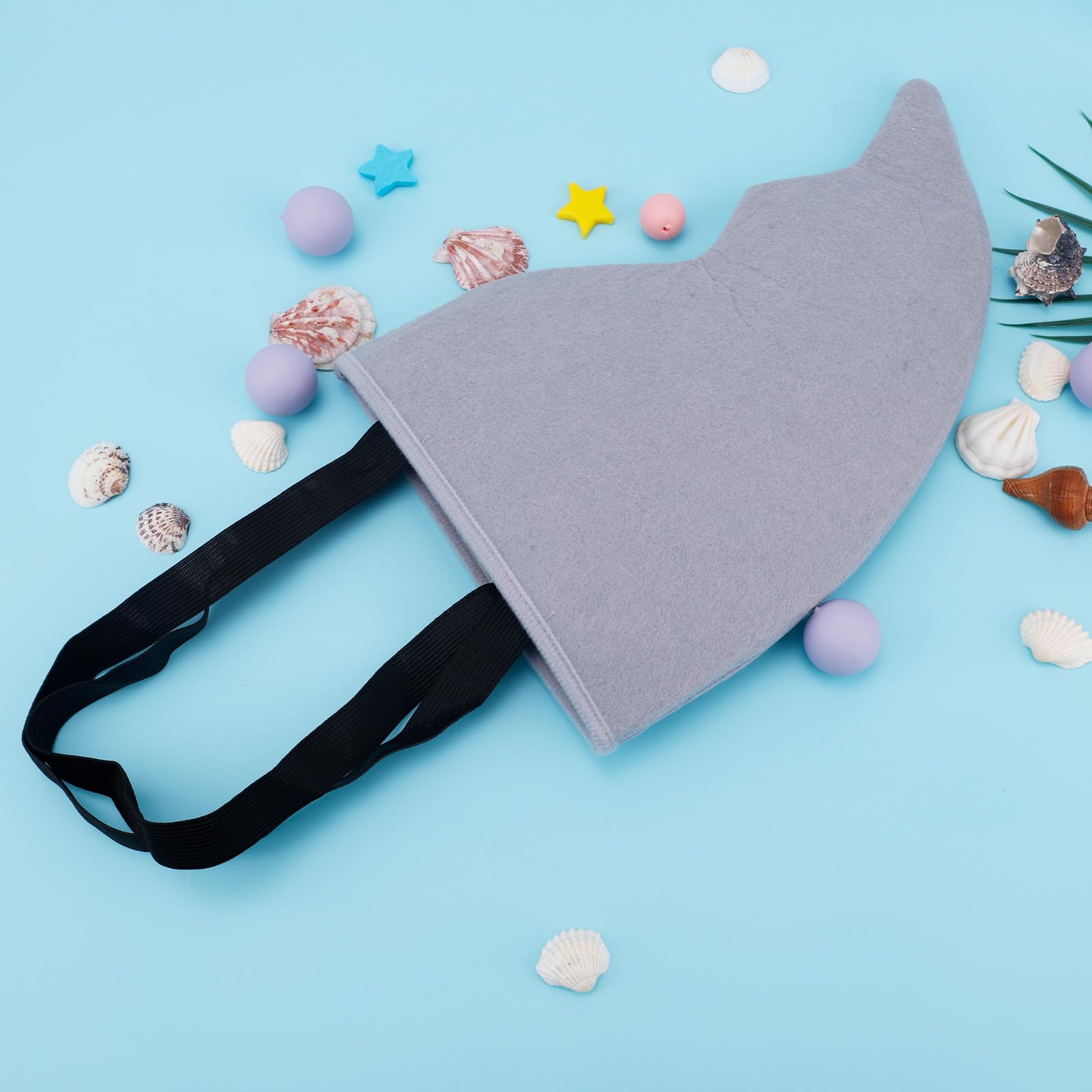 Shark Fin Costume, Adjustable Wearable Shark Fin Accessories for Kids & Adults Gray Costume Props for Cosplay Halloween Beach Play Party Under The Sea Theme - Image 3