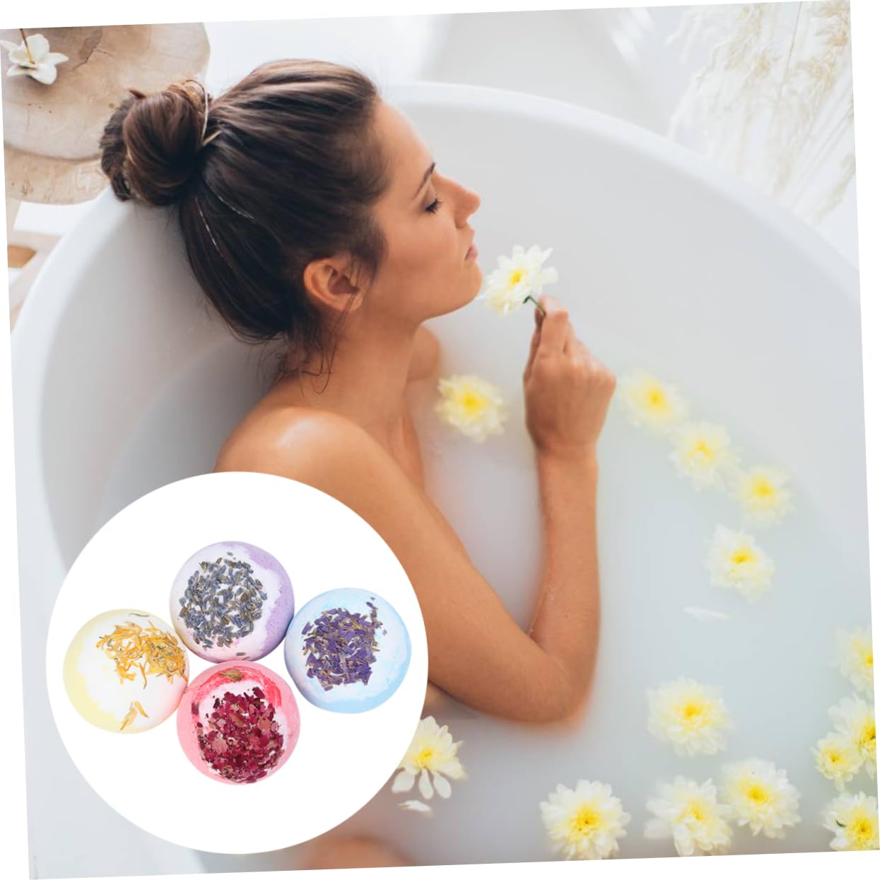 Pelota de Baño Efervescente 4 Piezas Azul Sal Mineral y Aceite | Hotel y Hogar, Efecto Burbujas, Formato 4piezas, Uso Práctico en Ducha