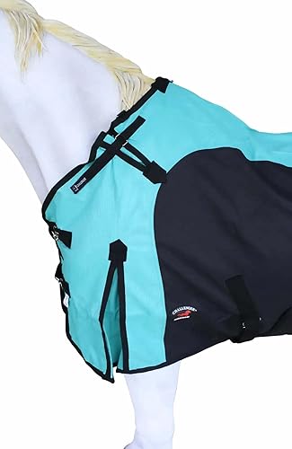 Vista 34 de 76 "1200D Participación Impermeable Caballo de Lluvia Hoja Luz Invierno Manta 382B negro verde lima