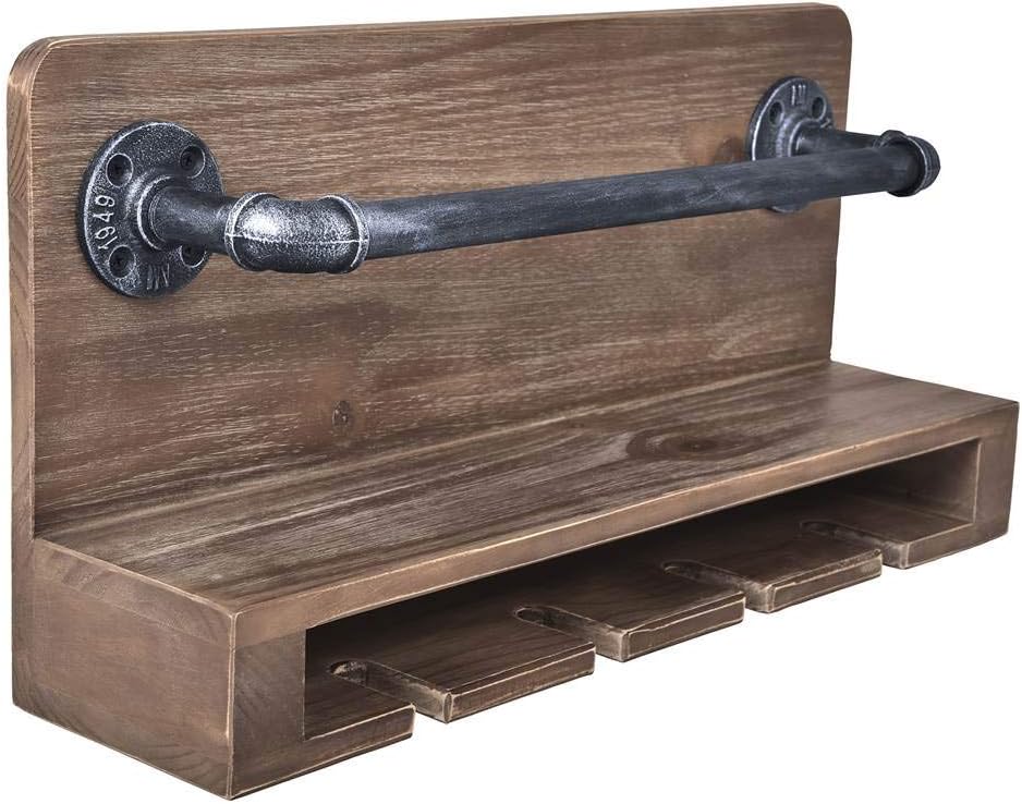 Armen Living The The Vox Wine Rack, Industrial Gray