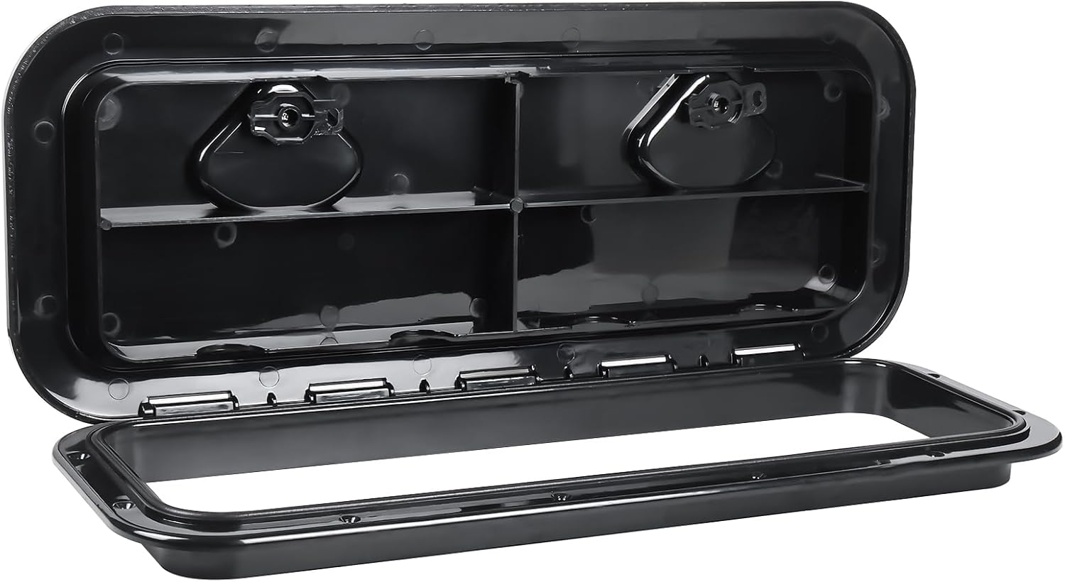 NovelBee 23.9" x 9.5" Marine Deck Access Hatch Lid - Durable ABS Non-Skid Boat Hatch for RV Caravan, Vertical/Horizontal Mount