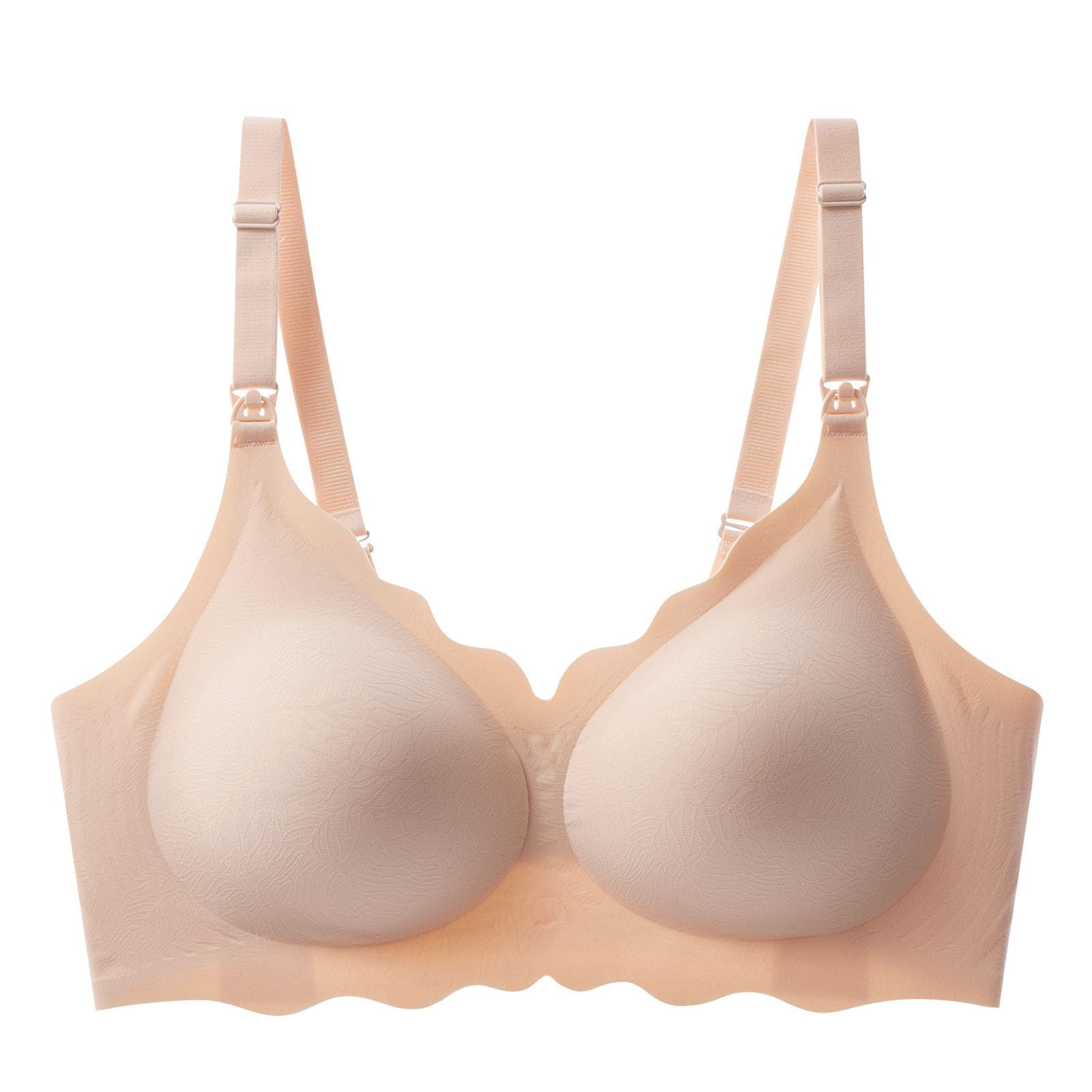 Tracolla Leggera E Sottile Regolabile for Donna Reggiseno Allattamento Premaman Cadente, Beige, M