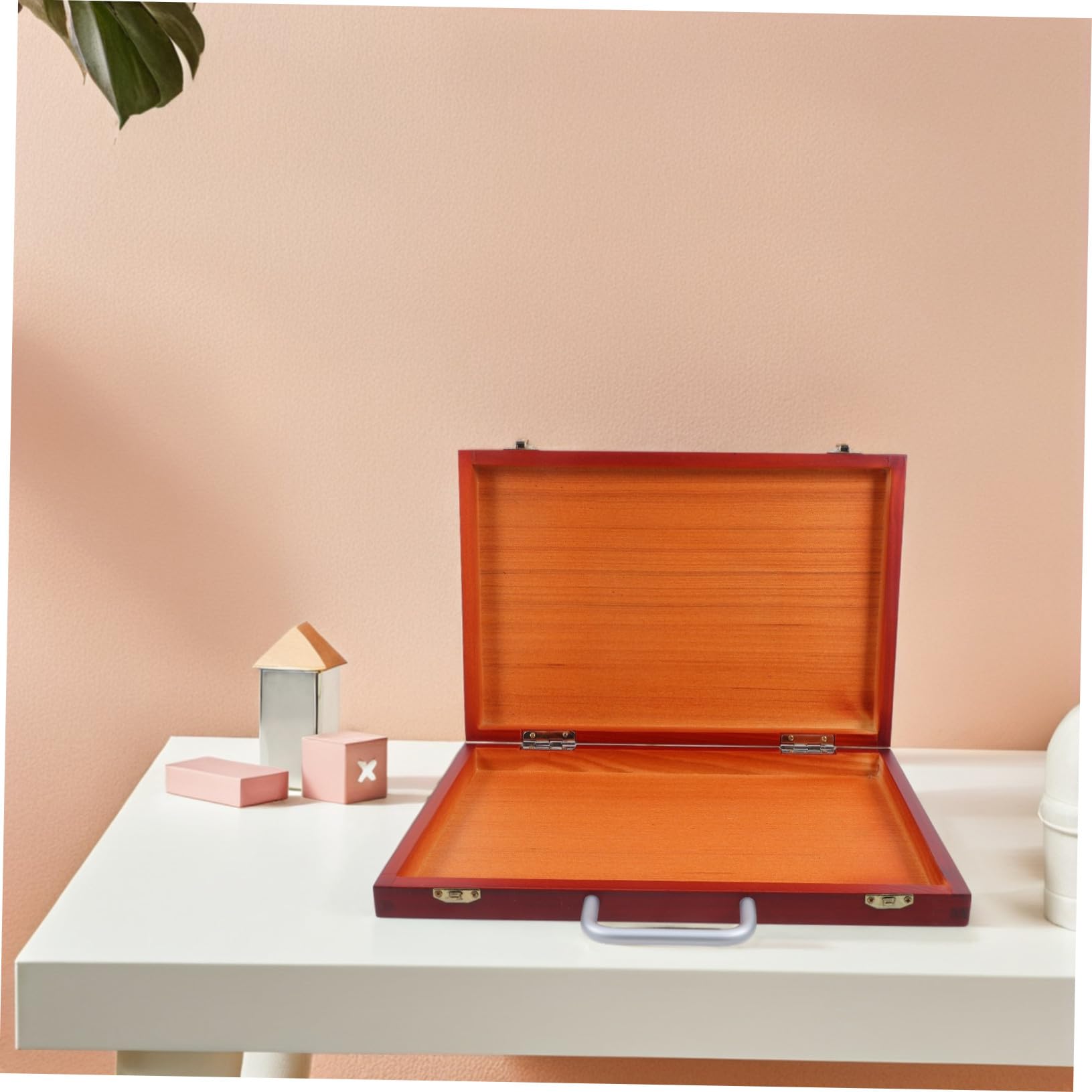 NUOBESTY Boîte de Rangement Bois pour Matériel Art Portable et Multifonctionnel pour Outils de Dessin et Peinture avec Espace Spacieux pour Organisation