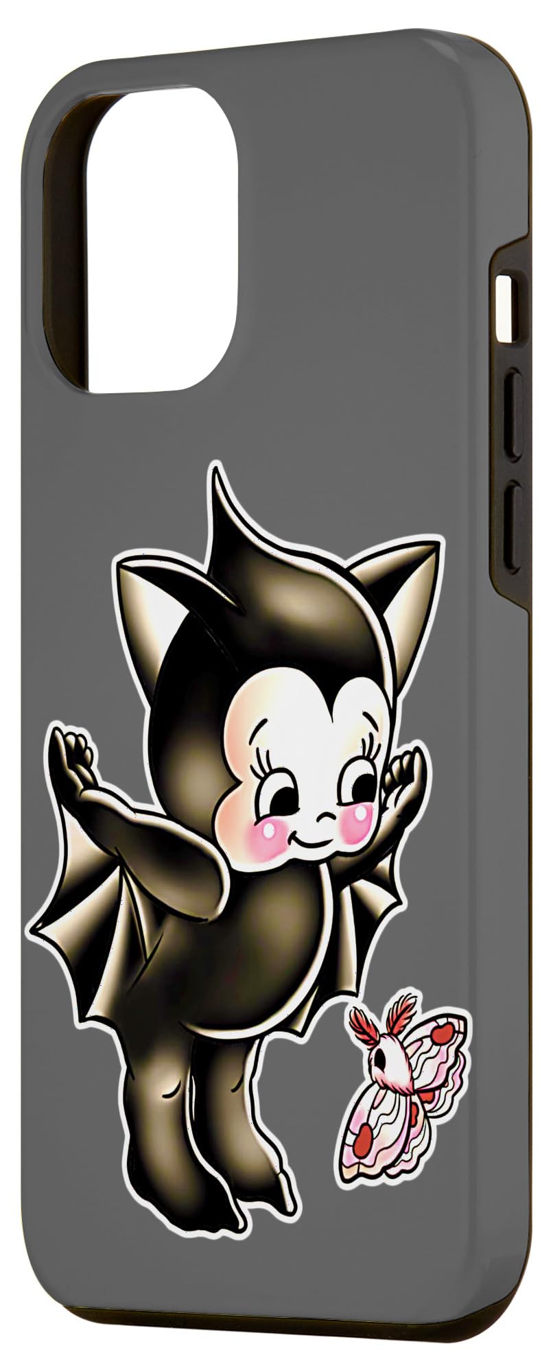 Vampire Bat Kewpie Baby x Moth Halloween Case for iPhone 14 Pro Max - Image 2