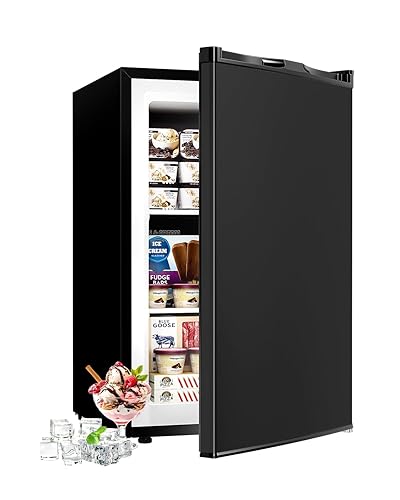 3.0 Cu.ft Upright Freezer - Compact Mini Freezer with 7