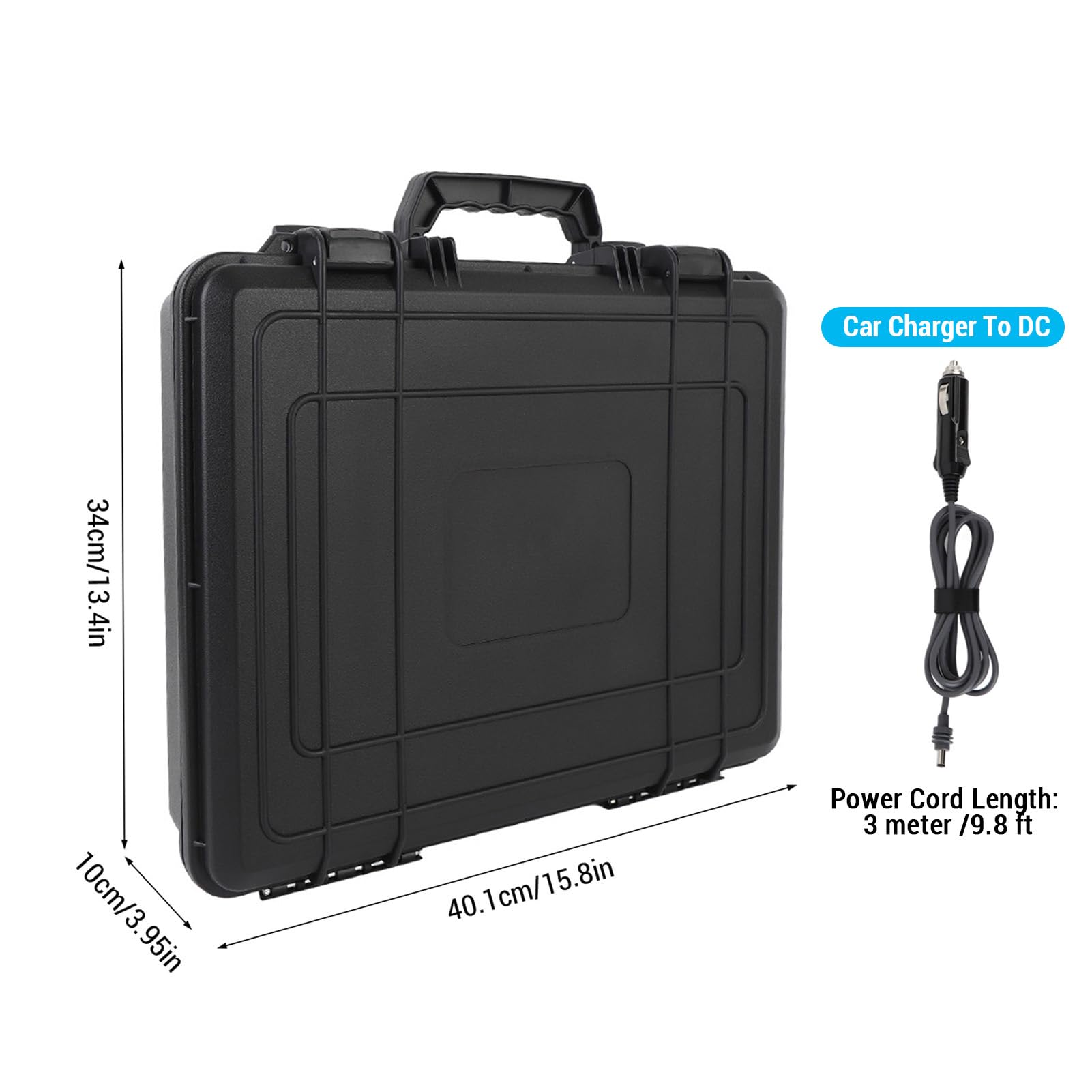 Topiky Borsa da Viaggio per Kit di Piatti RV Satellitare Statellite, Mini Case, Custodia da Trasporto Mini per Viaggi, Custodia Rigida Protettiva Portatile con Cavo di Caricabatterie