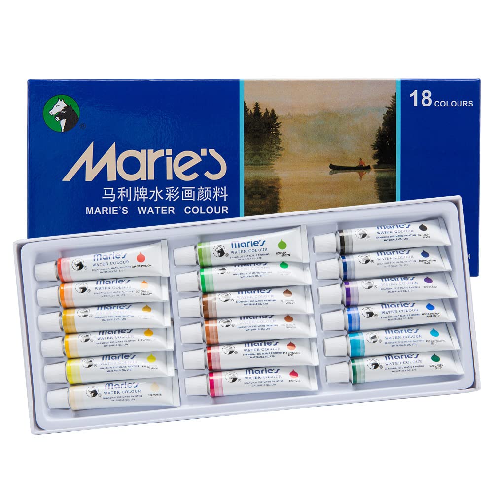 Marie's Ekstra delikatna akwarela zestaw 18 bardzo drobnych akwareli 12 ml tubek marki Marie's